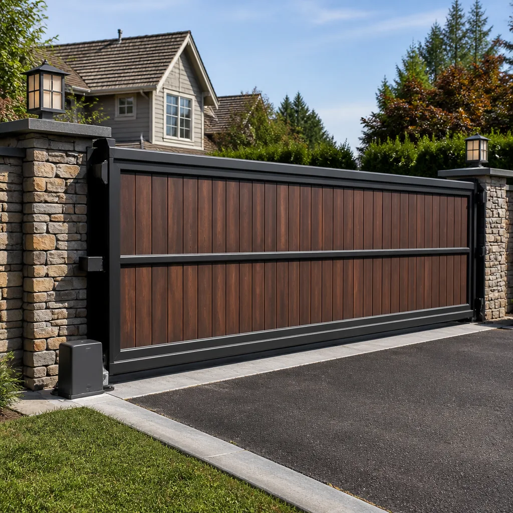 Sliding driveway gates