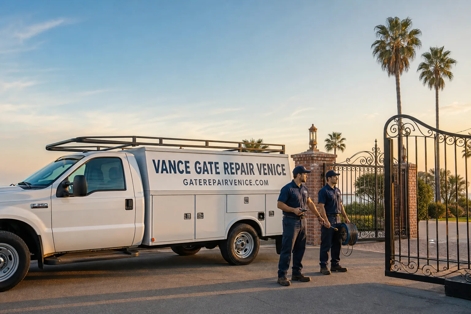 Vance Gate Repair Venice gate repair service vehicle and crew in Venice, CA